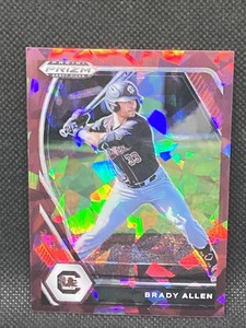 2021 Prizm Draft Picks Brady House Burgundy Cracked Ice /23