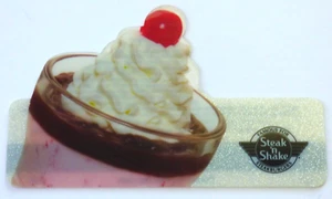 Steak 'n Shake Gift Card Die Cut Milkshake - Strawberry - Collectible - No Value - Picture 1 of 2