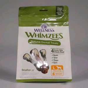 Wellness Whimzees Brushzees Natural Dental Chews for Large Dogs 12.7oz (6 Treats - Picture 1 of 2