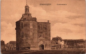 Netherlands Enkhuizen Drommedaris Vintage Postcard B233 - Picture 1 of 2