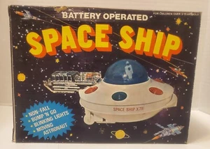 Battery Operated Spaceship X-711 Vintage Toy no. 959 NIB - Picture 1 of 20