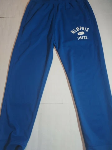 Large Nike NCAA Memphis Tigers Dri Fit Warm Up Athletic Pants Blue Cover