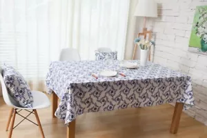 Modern Print Tablecloth Rectangle Sofa Chair Cushions Dining Kitchen Table Cloth - Picture 1 of 26