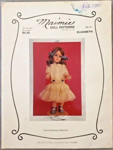 Patrón de muñeca Elizabeth MD231 tamaños 16" 19" 22" patrón de costura francés - Imagen 1 de 6