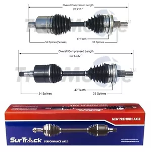 SurTrack Pair Set of 2 Front CV Axle Shafts For Chevy Lumina Monte Carlo V6 Auto - Picture 1 of 1