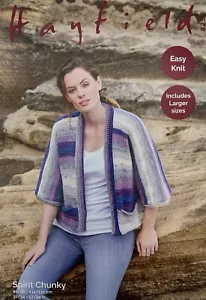 Sirdar Knitting Pattern - Kimono Jacket Cardigan 8251 - Hayfield Spirit Chunky - Picture 1 of 2