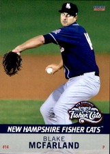 2015 New Hampshire Fisher Cats Choice #13 Blake McFarland San Jose California CA