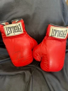 SUGAR SHANE MOSLEY signiertes Paar Boxhandschuhe Everlast rot Pro - Bild 1 von 6