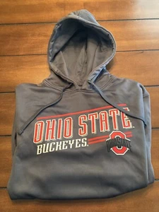 Felpa con cappuccio Knights Apparel Ohio State Buckeyes grigia taglia small 34-36 nuova - Foto 1 di 7