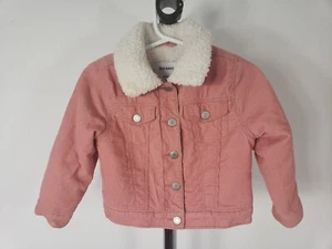 Toddler Old Navy Pink Corduroy Sherpa-Lined Jacket Size-18-24 Months - Bild 1 von 5