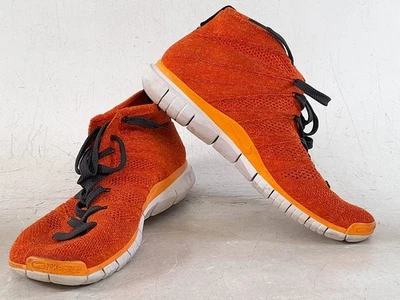 Nike Men's Free Flyknit Chukka Orange Size 10 Sneakers - Image 1 of 4