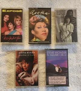 R&B Soul cassette lot (5) Stevie Wonder, Aretha Franklin, Anita Baker.... - Picture 1 of 6