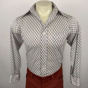 Vintage 60er 70er Marlboro Hemd Polyester Nylon Disco Saturday Night Fever Herren Large - Bild 1 von 16