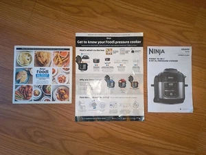 Ninja Foodi Deluxe Pressure Cooker 50 Recipe Book W/ Guide And Cooking Sheet. - Picture 1 of 6
