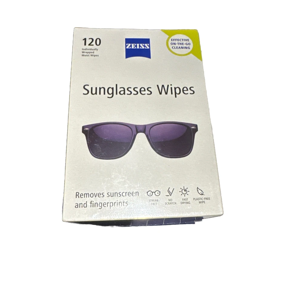 ZEISS Pre Moistened Sunglasses Cleaning Wipes 120 Count Sealed NIB - Image 1 of 1