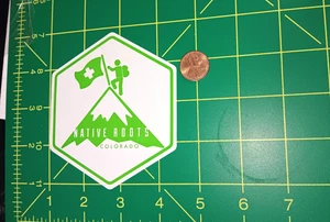 Native Roots Aufkleber Abziehbild Colorado grün Vinyl Sechseck Logo 3,5 Zoll wetterfest - Bild 1 von 1