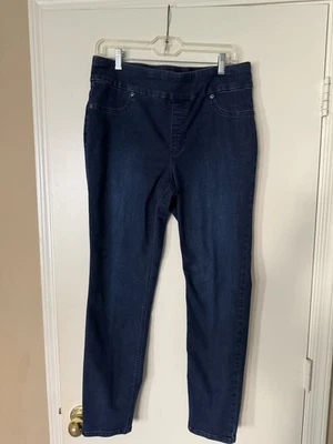 Pantalones de mezclilla Chicos lavado oscuro perfecto elástico Nicky Jegging talla 1 Foto 1 de 4