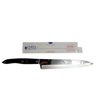 Нож французского шеф-повара Cutco 1725 9-1/4 дюйма с коричневой закрученной ручкой сделано в США - Изображение 1 из 4