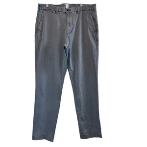 GAP Essential Khaki Straight Tapered Gray Casual Chino Pants Mens 36x32 - Picture 1 of 6