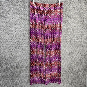 Trina Turk Echo Swim Coverup Pants Womens Medium Pink Pull On Beach Vacation - Picture 1 of 8