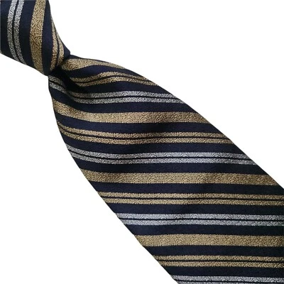 1A) OXXFORD ROUPAS LISTRADAS 100% SEDA GRAVATA FEITA NOS EUA  - Imagem 1 de 4