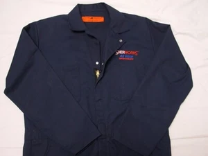 Men 44 Regular Red Kap Cap Overalls Work Utility Blue Coverall LS Logo Zip USA - Picture 1 of 8