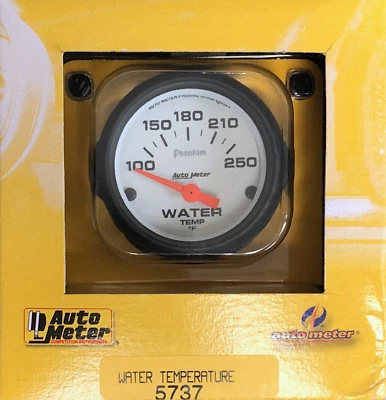 Auto Meter 5737 Phantom  Electric Water Temperature Temp Gauge 100-250 2 1/16" - Image 1 of 3