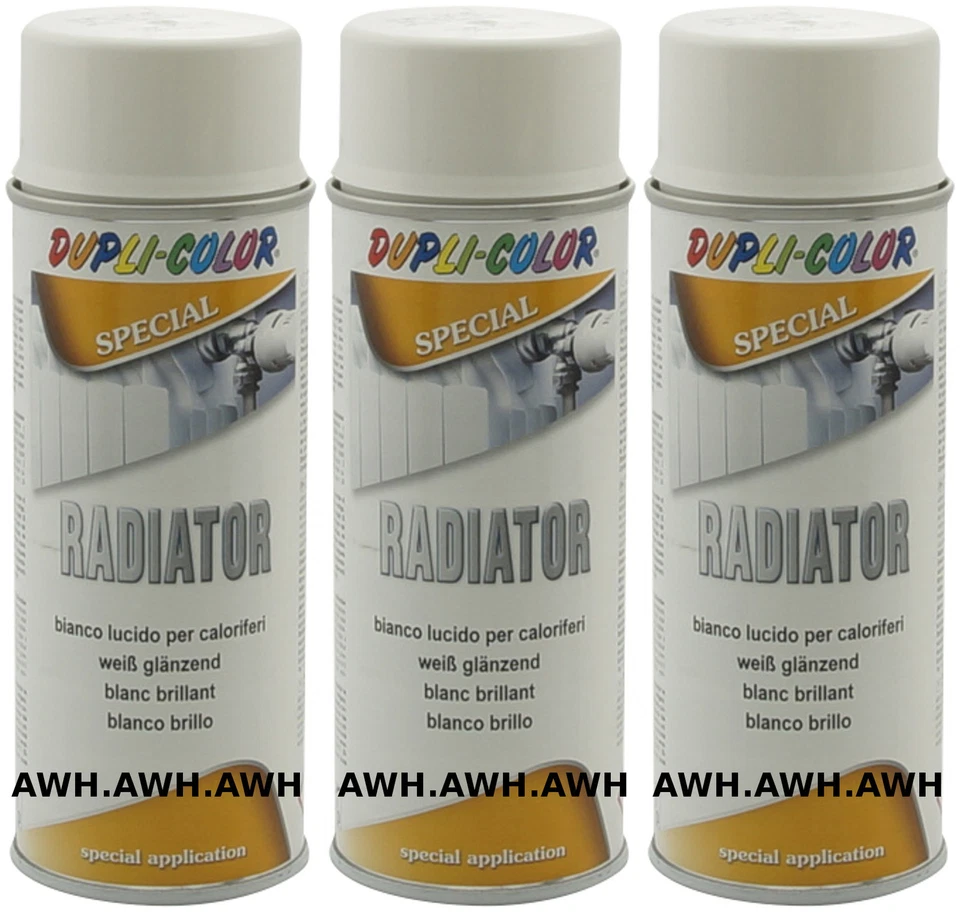 3x400ml Heizkörperspray Lackspray Heizkörperlack Radiator Heizung Weiß glänzend - Bild 1 von 1