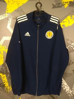 Chaqueta de fútbol de entrenamiento del equipo de Escocia azul Adidas nailon para hombre talla XL ig93 Foto 1 de 4