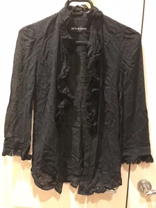 Bettina Liano Black Blouse - Size 6 - Picture 1 of 7