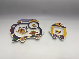 1994 Oneida 2 Pc. Kids Divided Dish Set Railroad Meal Time Excellent Condition - Picture 1 of 12