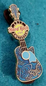 AMSTERDAM 2011 HAPPY GUITAR SERIES #4 BLUE LACE BUTTERFLIES Hard Rock Cafe PIN - Picture 1 of 1
