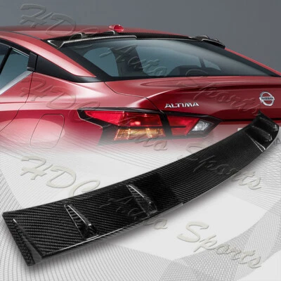 Para Nissan Altima 2019-2025 sedán fibra de carbono techo trasero visera ventana alerón Foto 1 de 4