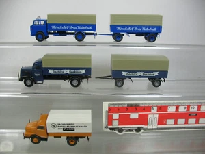 AJ397-0,5 #3x BREKINA H0 Autocarro/Autotreno: Henschel Mönchshof + Man Dachser+ - Foto 1 di 5