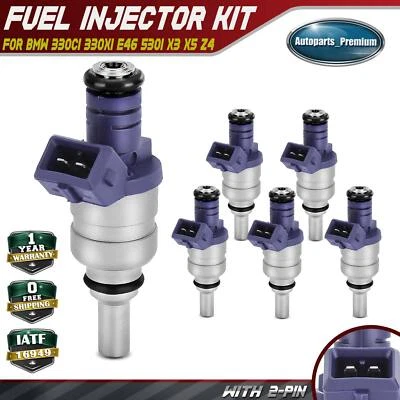 6x Fuel Injector for BMW 330Ci 330i 330xi E46 2001-2004 530i X3 X5 Z3 Z4 L6 3.0L - Image 1 of 4