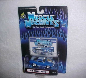 MUSCLE MACHINES "66 MUSTANG" VHTF NEW DIE CAST MUSCLE CAR W/BLOWER - Picture 1 of 2