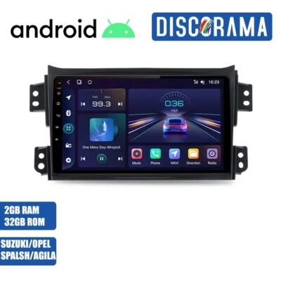 AUTORADIO ANDROID SUZUKI SPLASH OPEL AGILA 2004-2012 STEREO AUTO TOUCH 9" WIFI - Immagine 1 di 4