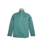 Patagonia sweater fleece sweatshirt women Medium green 1/4 zip