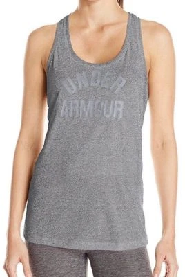 XL NUEVO CON ETIQUETAS Para mujeres Under Armour HeatGear Gris Threadbone Train Marca Camiseta sin mangas Foto 1 de 4