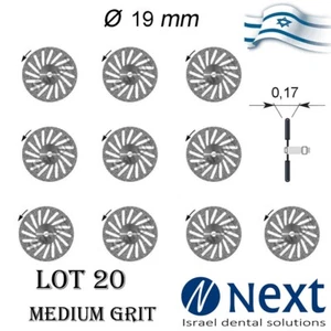 Lote X 20 Discos Diamantes Laboratorio Dental Hechos en Israel Cerámica Acrílico Grano Medio 19m 10 - Imagen 1 de 1