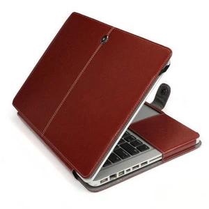 Funda protectora inteligente premium de cuero PU para modelos MacBook de Apple - Imagen 1 de 13