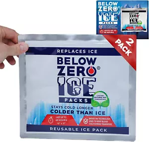 Reusable Ice Packs for Coolers & Lunch Bags, 48 Hr Cooling, Large 10"x 9" - Picture 1 of 12