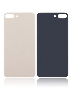 Back Glass With 3M Adhesive Compatible iPhone 8 Plus Large Camera Hole - Gold - Picture 1 of 5