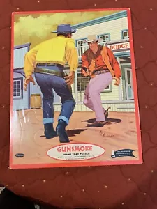 vintage 1956 Gunsmoke, Matt Dillon frame tray puzzle. mint - Picture 1 of 4