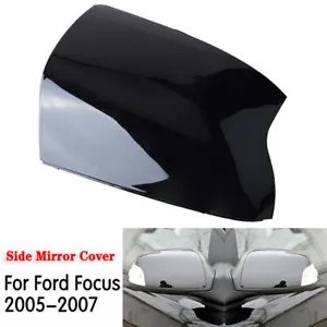 Tapa cubierta del espejo retrovisor derecho negra brillante para Ford Focus MK2 2005-2008, - Imagen 1 de 6