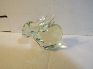 Vintage 3 3/4 INCH CLEAR GLASS SITTING RABBIT Paperweight, - Picture 1 of 3
