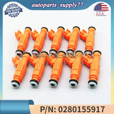 Juego de 10 boquillas de inyección de combustible aptas para Ford F-250 Super Duty 2000-2001-2002-2003-2004 Foto 1 de 4