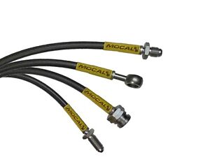 MOCAL FORD ESCORT FIESTA FOCUS MONDEO ZETEC ST RS FRONT BRAIDED BRAKE LINES