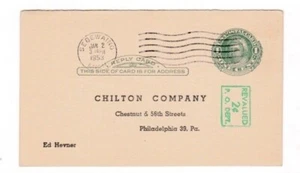 1953 SEBEWAING, MICH. MOTOR & PAINT SHOP CHILTON AUTOMOTIVE POSTAL CARD REVALUED - Picture 1 of 2