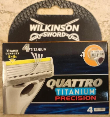 wilkinson sword quattro titanium precision razor blades, no original box - Image 1 of 4